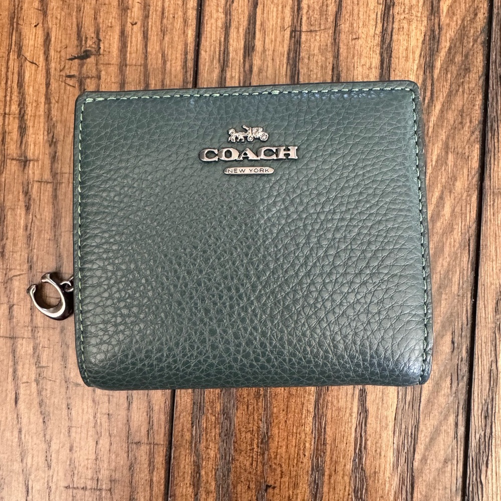 Coach Forest Green Leather Wallet